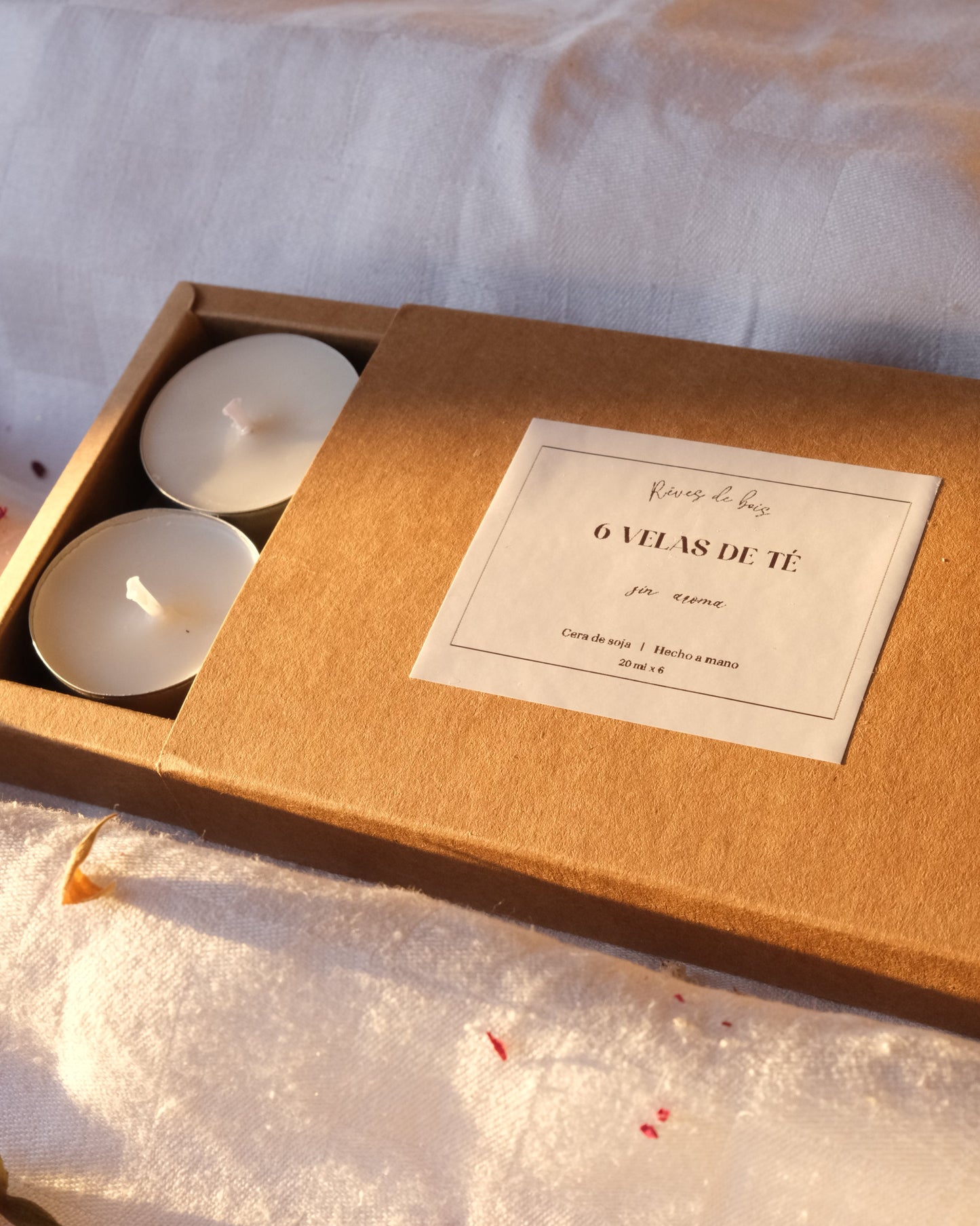 Vela de té sin aroma