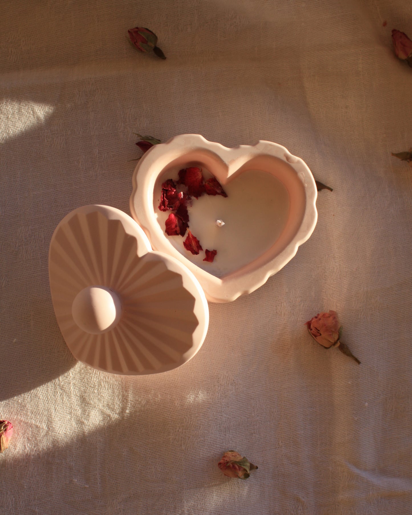 Vela en tarro de Corazón