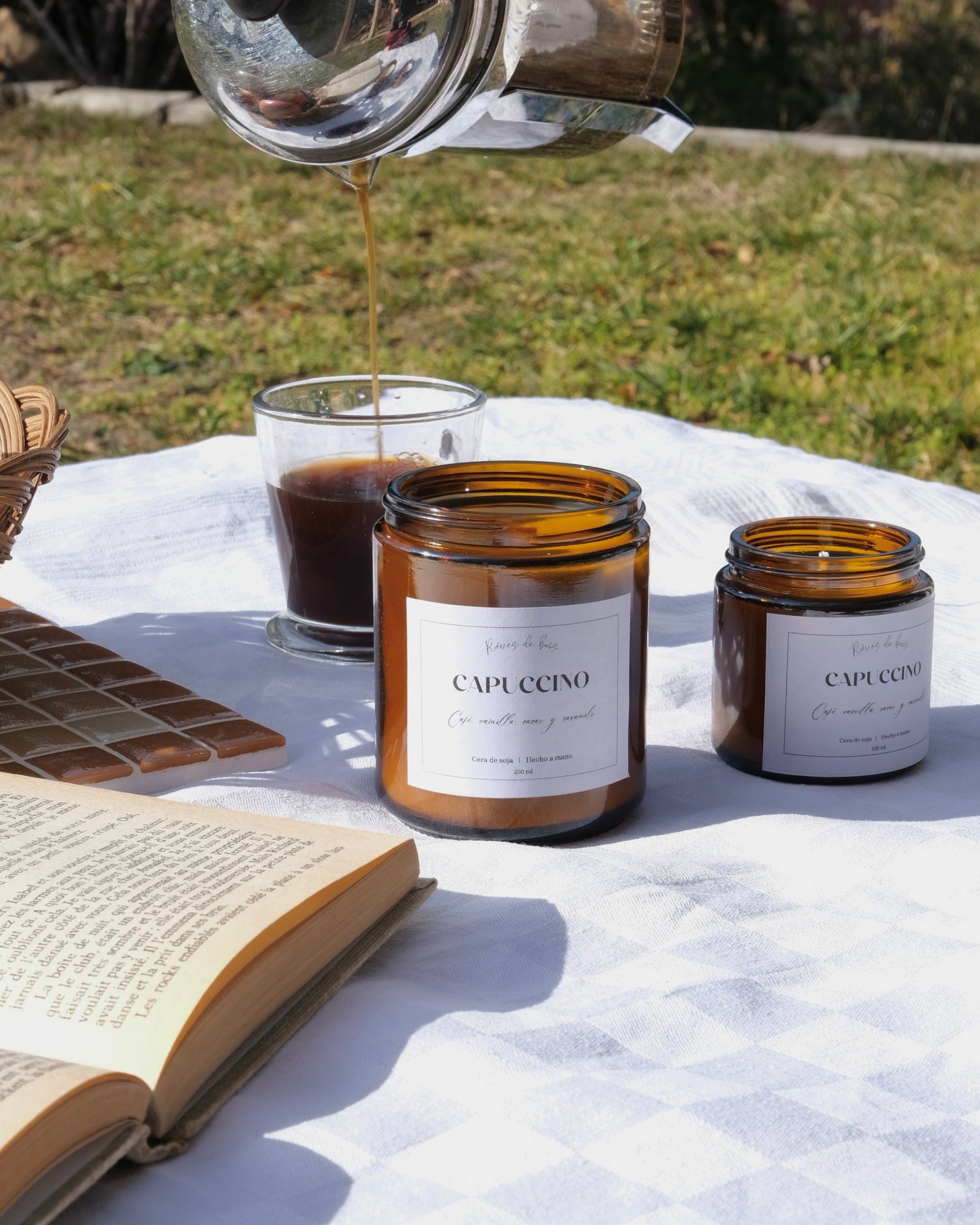 Velas aromáticas en tarro de cristal